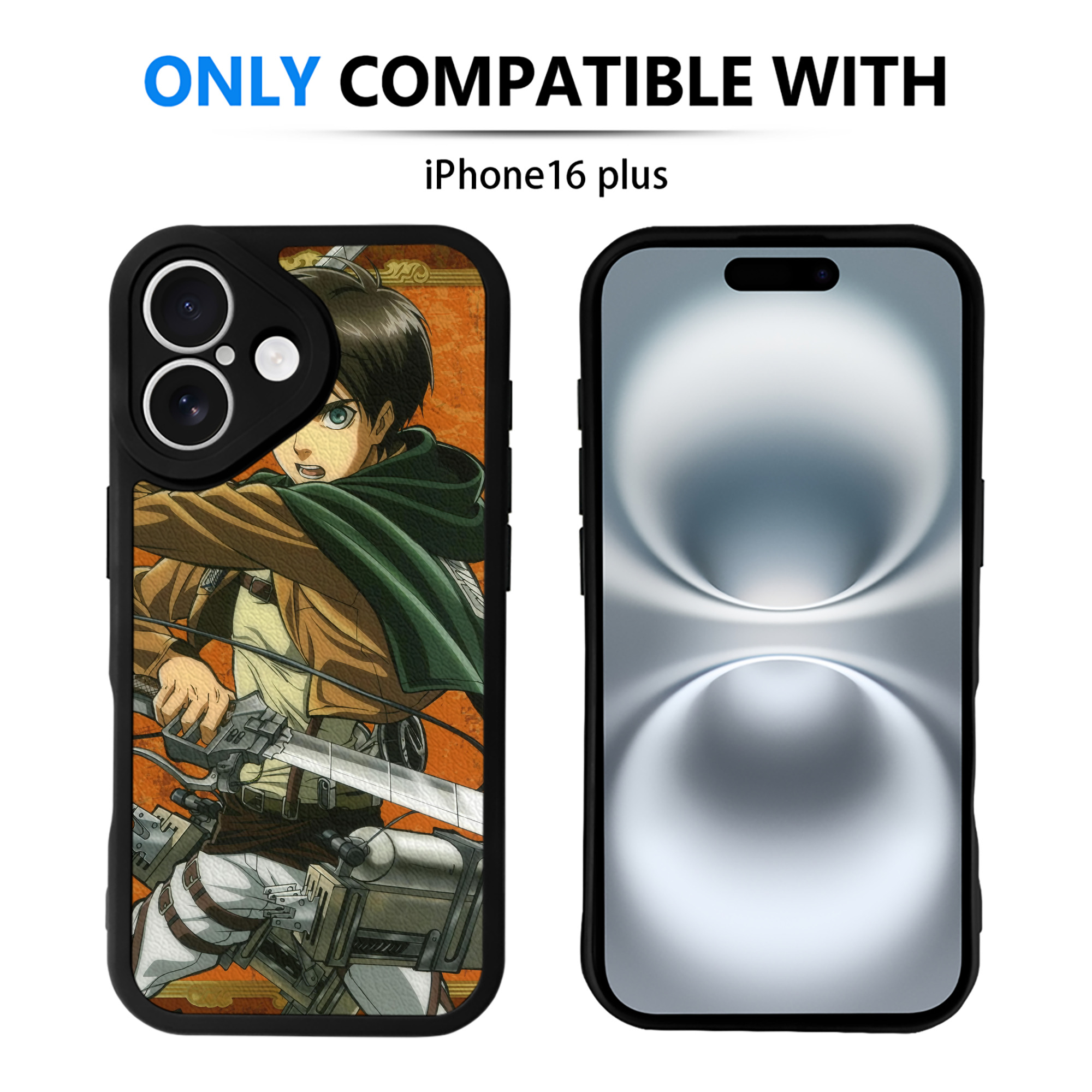 （画像用） 進撃の巨人 Attack on Titan 【iPhone 16シリーズ対応】シリコンスマホケース（レザー調） 材質：シリコン